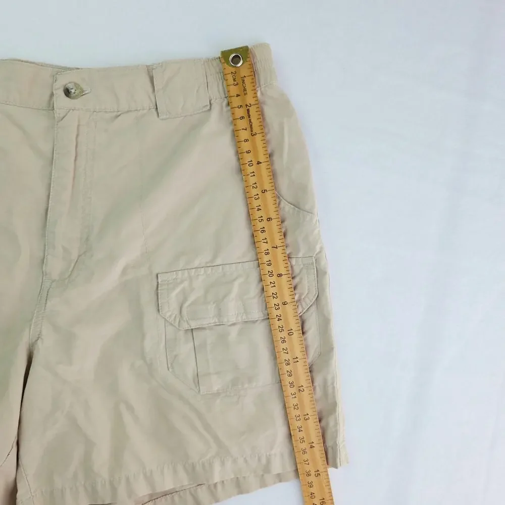 Columbia Cargo Shorts Women’s Size 10 Beige Khaki Hiking Utility Gorpcore
